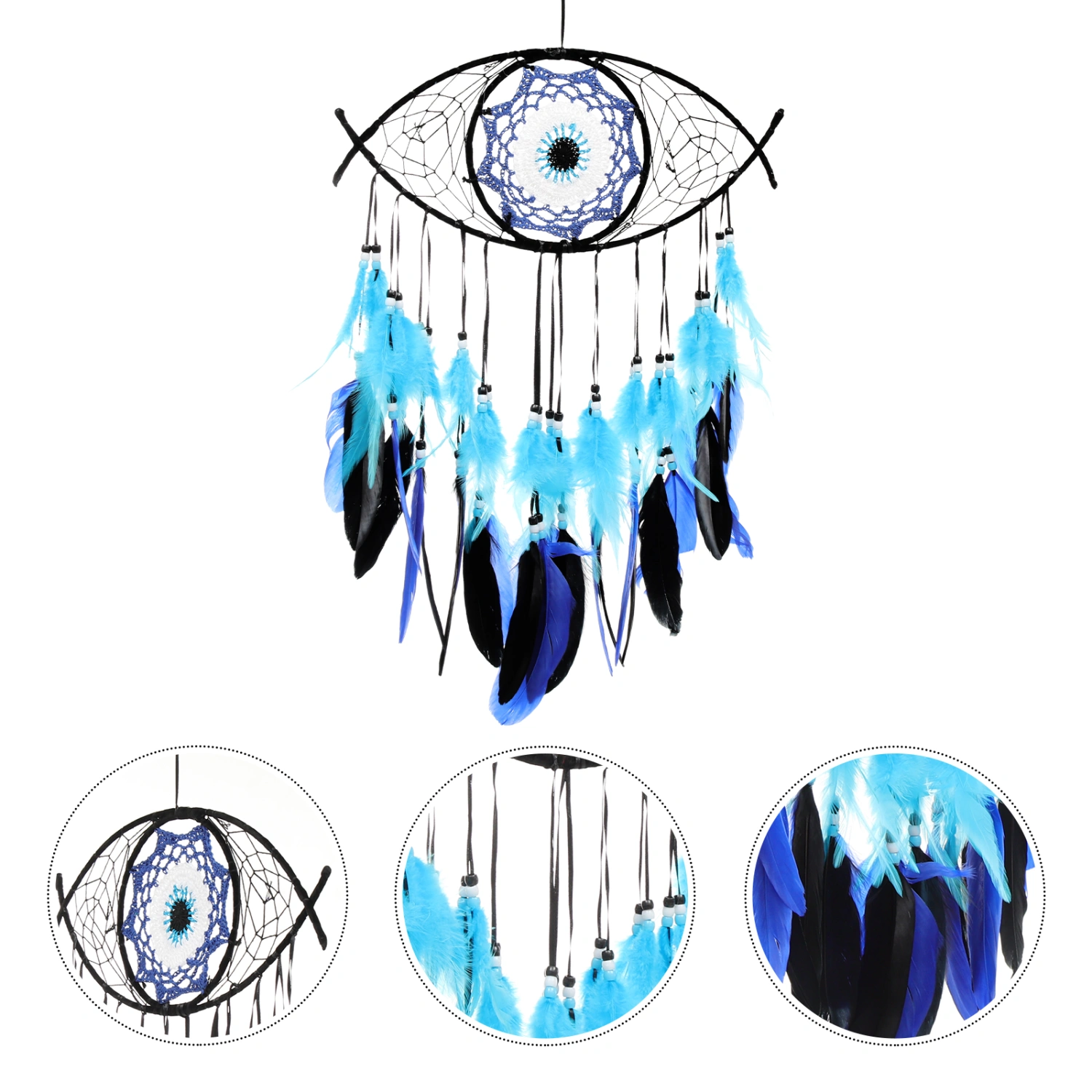 Plumes Dream Catcher Bedroom Wall Hanging Ornament  Evil Eye Dreamcatcher Decor