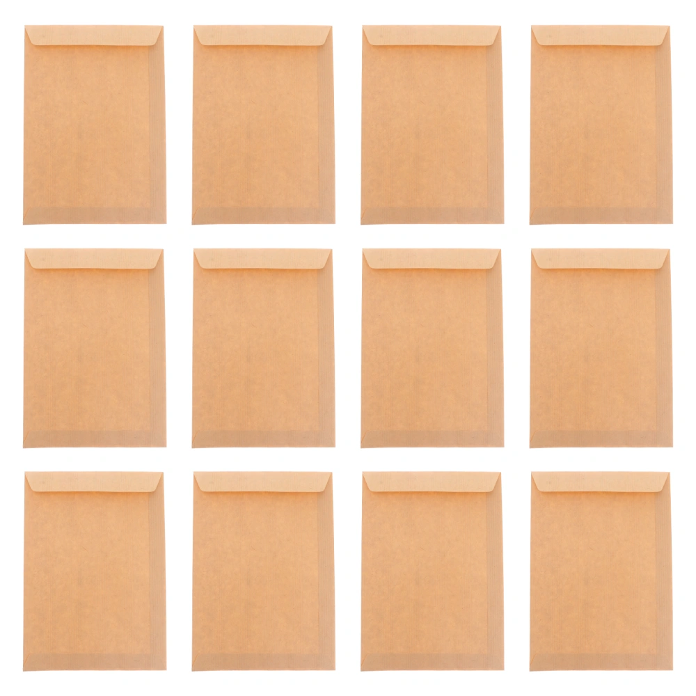 50pcs 229x162mm Kraft Paper Envelope Blank Classic Plain Color Envelopes for Office School Business Letter Storage Envelope (Light Brown)