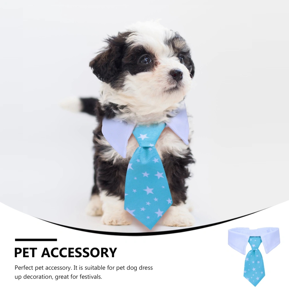 Adorable Pet Neck Tie Dog Adjustable Star Printing Tie Pet Grooming Accessories