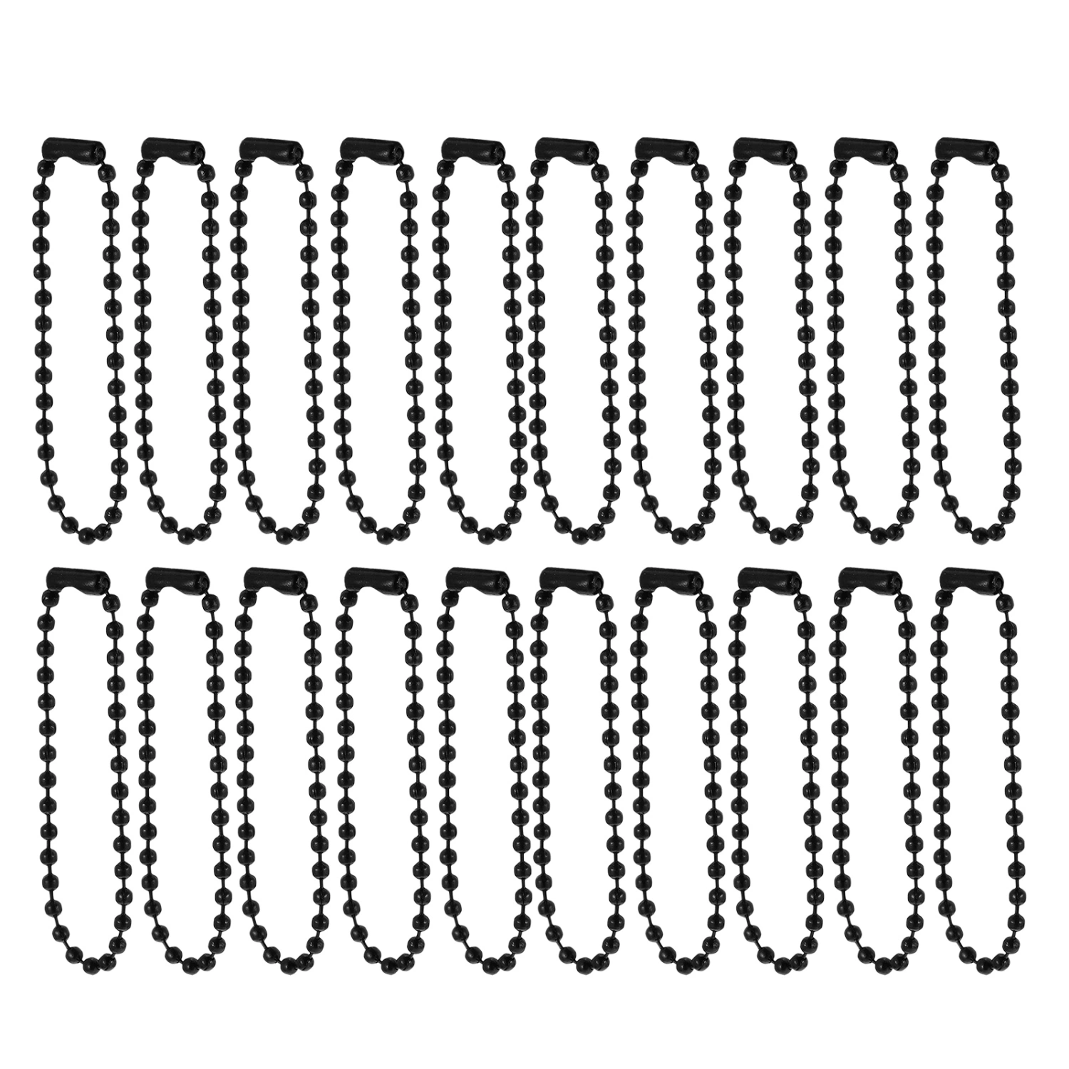 100Pcs Fashion Ball Bead Chains for Key Ring Doll Label Hand Tag (Random Color)