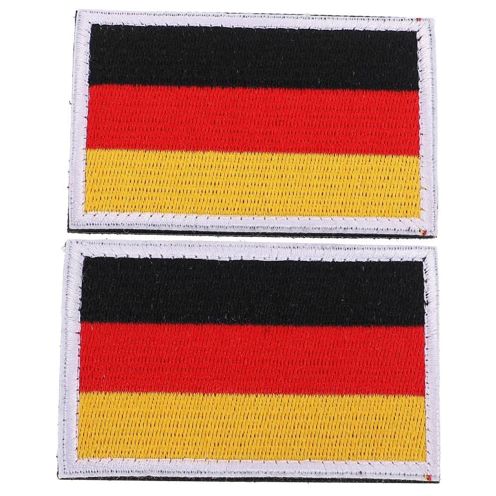 2pcs DIY Flag Patches Embroidered National Flag Applique Adhesive Clothes Patches