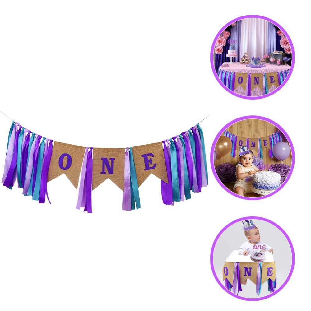 Festival Bunting First Birthday Banner Photo Prop for Baby Shower 1st Birthday Party