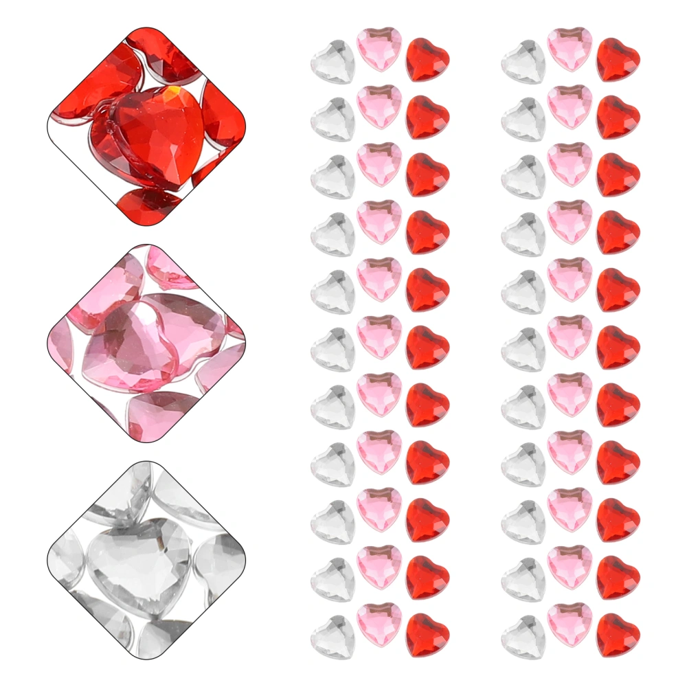 600pcs Heart-shape Accessories DIY Hairpin Ornaments Acrylic Crafts Accessories