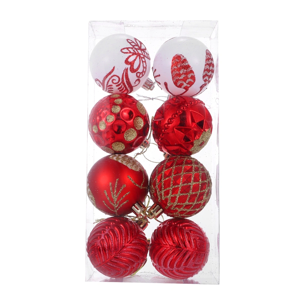 8pcs Christmas Tree Ornaments Xmas Colorful Ball Pendants Hanging Tree Ornaments