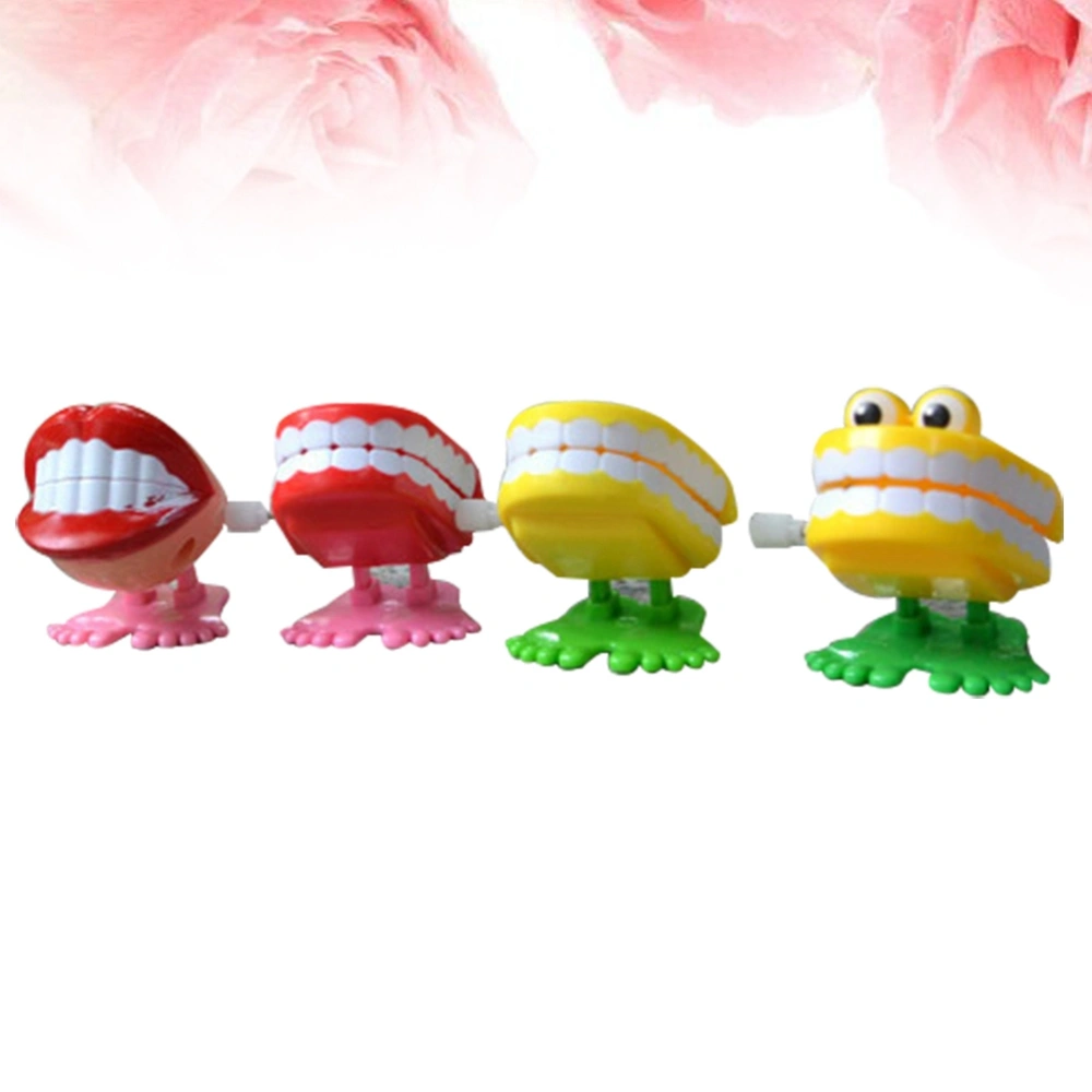 12 Pcs Cartoon Jumping Tooth Baby Kids Dental Educational Clockwork Wind-up Toy (Random Color)