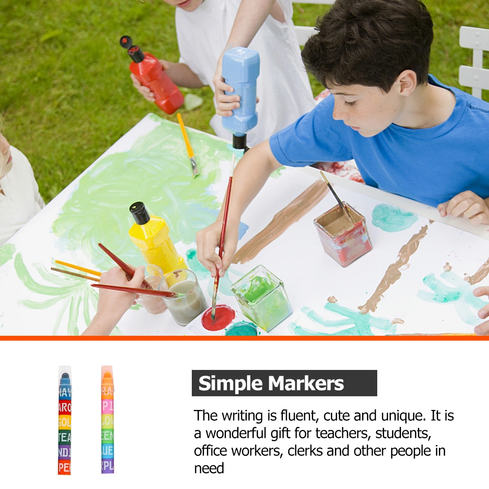 2pcs Mark Pens Convenient Highlighters Durable Office DIY Note Markers