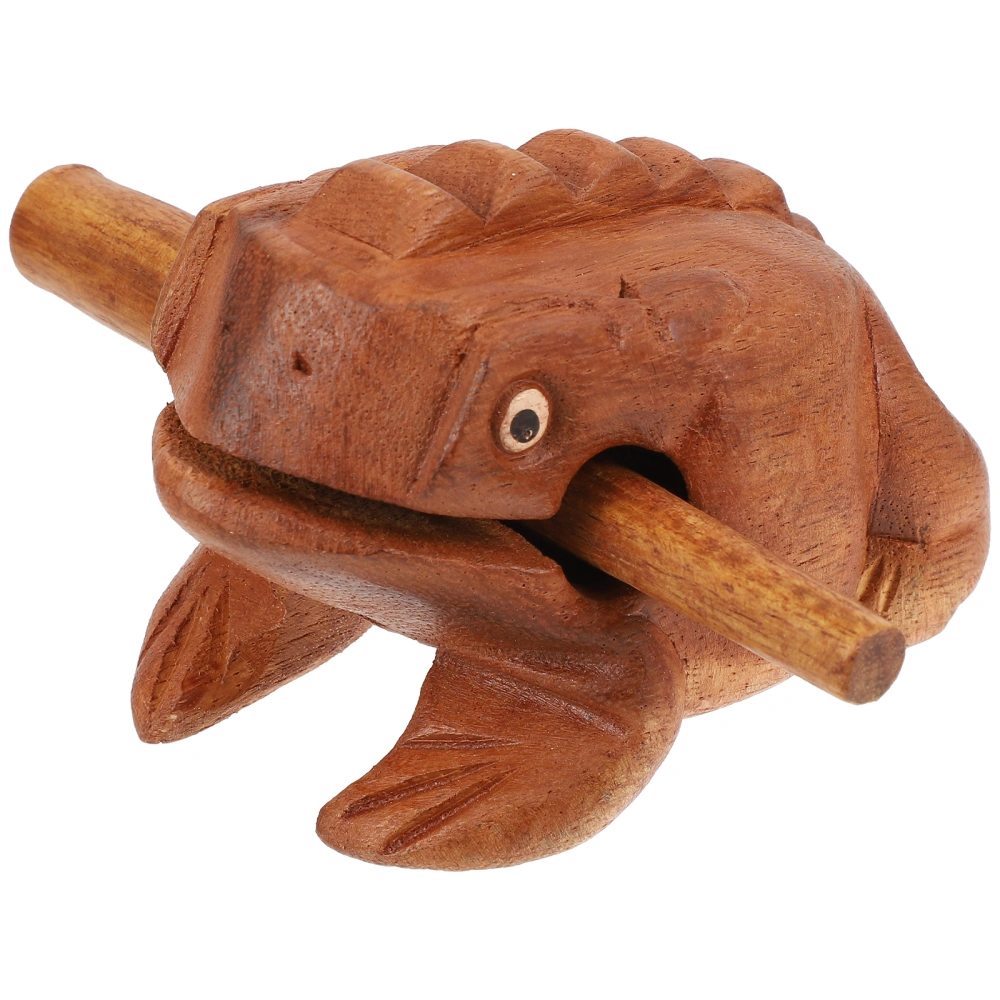 1Pc Wood Musical Instrument Croaking Decoration Hand Knocking Toy