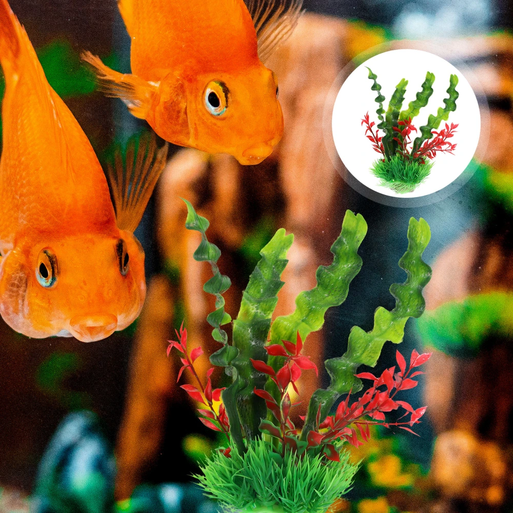 Artificial Aquatic Plant Adornment Plastic Underwater Plant Ornament Aquarium Water Plant Decor