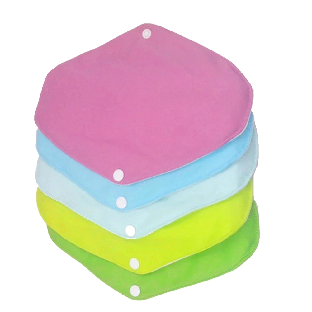 6pcs Washable Sanitary Napkins Breathable Dry Skin-Friendly Nursing Mat for Woman Lady Female (Mixed Color)