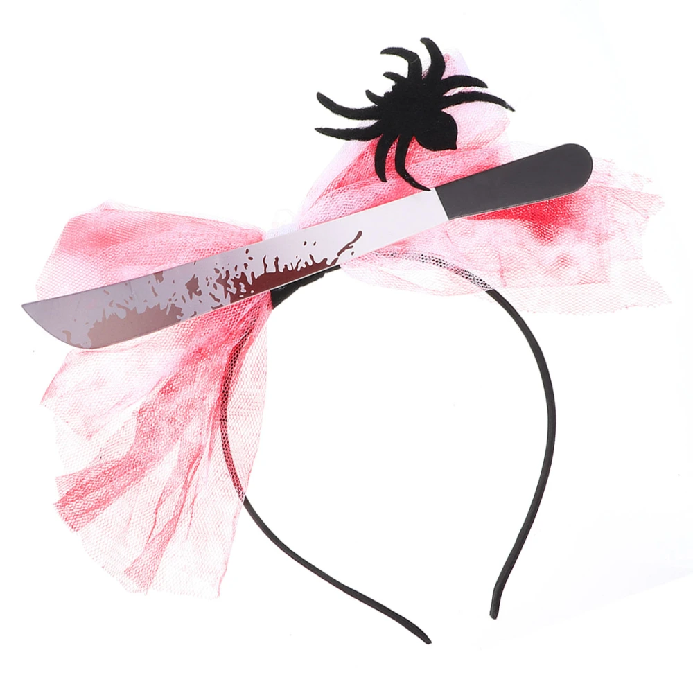 1pc Halloween Carnival Party Hairband Creative Cross Head Hairband (Red Black)