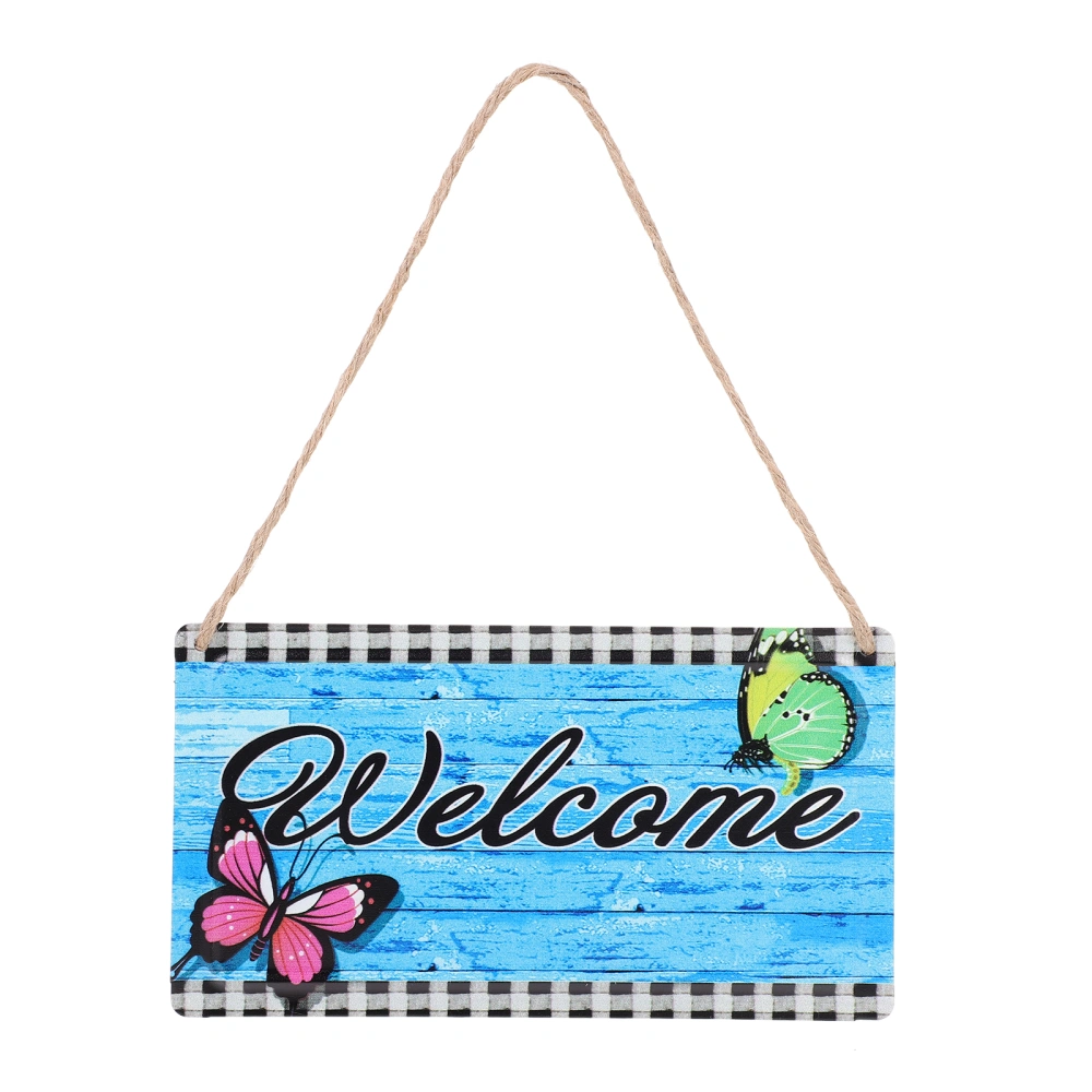 Welcome Sign Pendant Decorative Door Hanging Ornament Porch Pendant for Restaurant