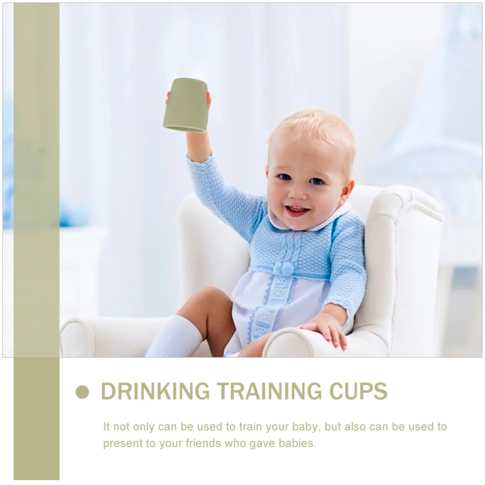 2Pcs Toddler Cups Silicone Baby Cups Drinking Training Cups Baby Silicone Training Cups