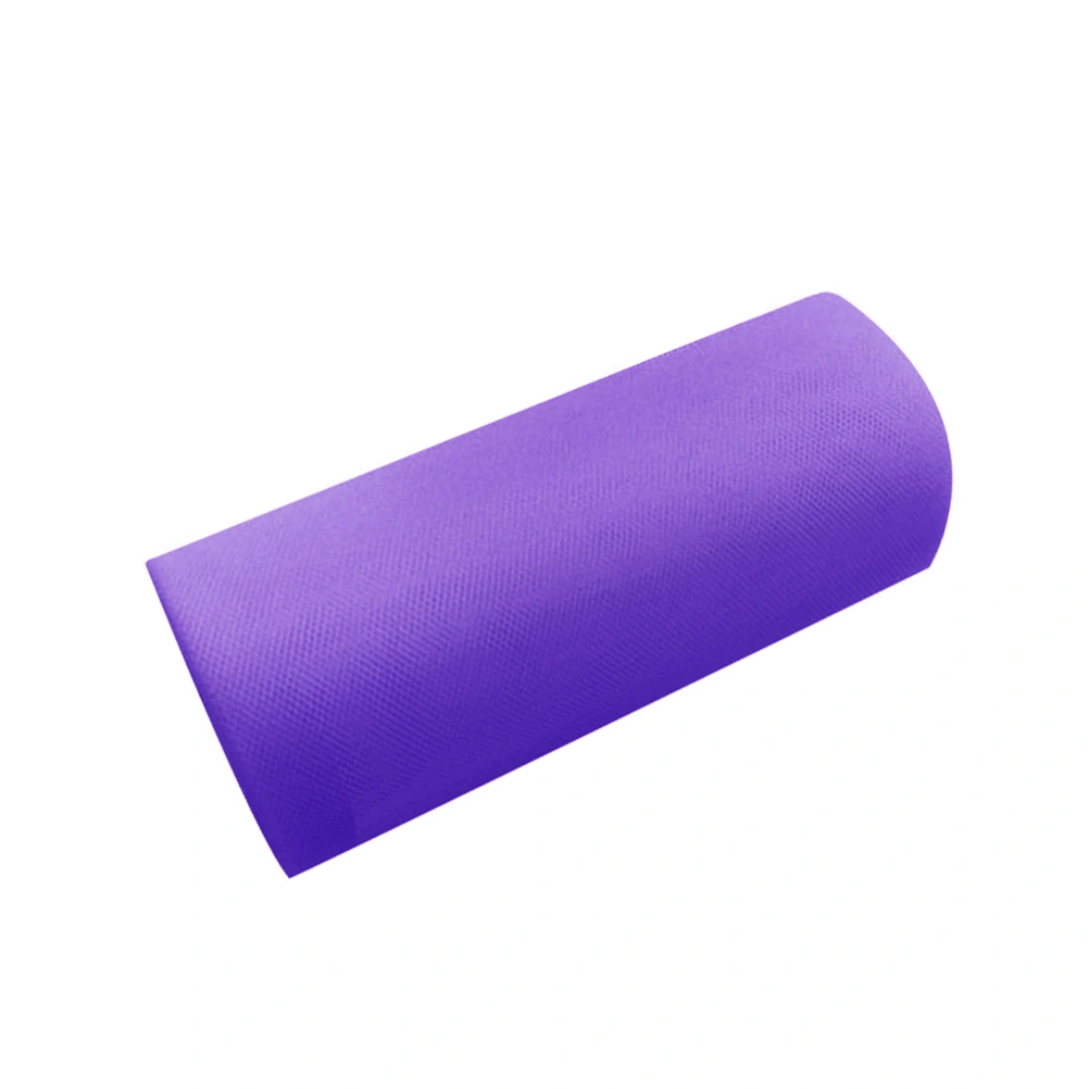 25 Yards Wedding Tulle Roll Spool Tutu Skirt Fabric Wedding Party Gift Bow Craft (Purple)