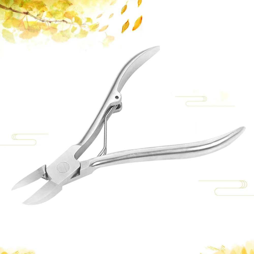 Stainless Steel Cuticle Cutter Toenail Clipper Nippers Dead Skin Remover for Thick and Ingrown Toenail