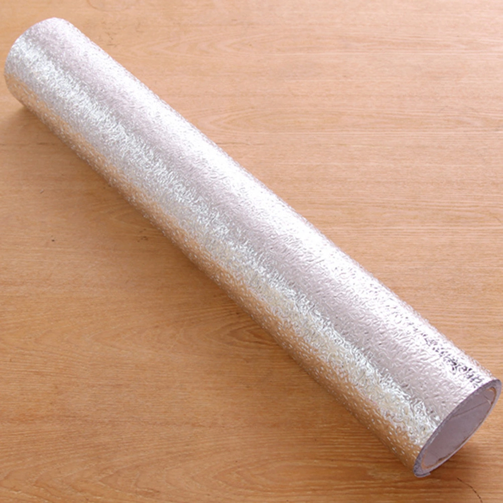 Self-adhesive Heat Resisting Waterproof Damp-proof Aluminum Foil Paper Grease-proof Oil-proof Leak-proof Kitchen Supplies 40x100 CM