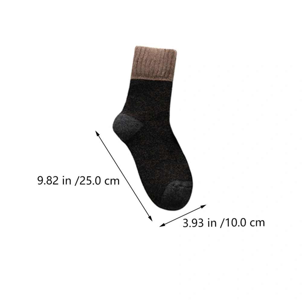 5 Pairs Warmth Socks Men Socks Hiking Socks Sports Socks Winter Stockings (Mixed Color)