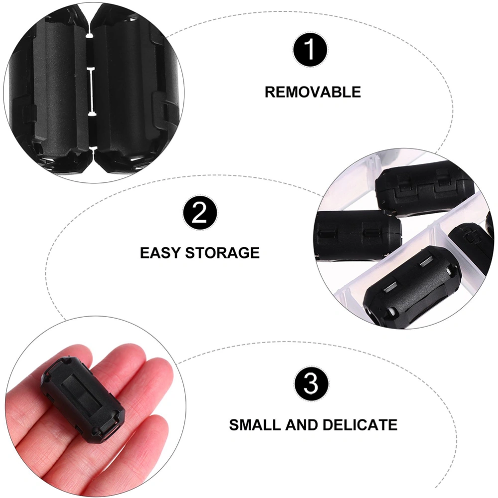 10Pcs Removable Ferrite Core Filters Noise Suppressor Cable Plastic Clip Parts