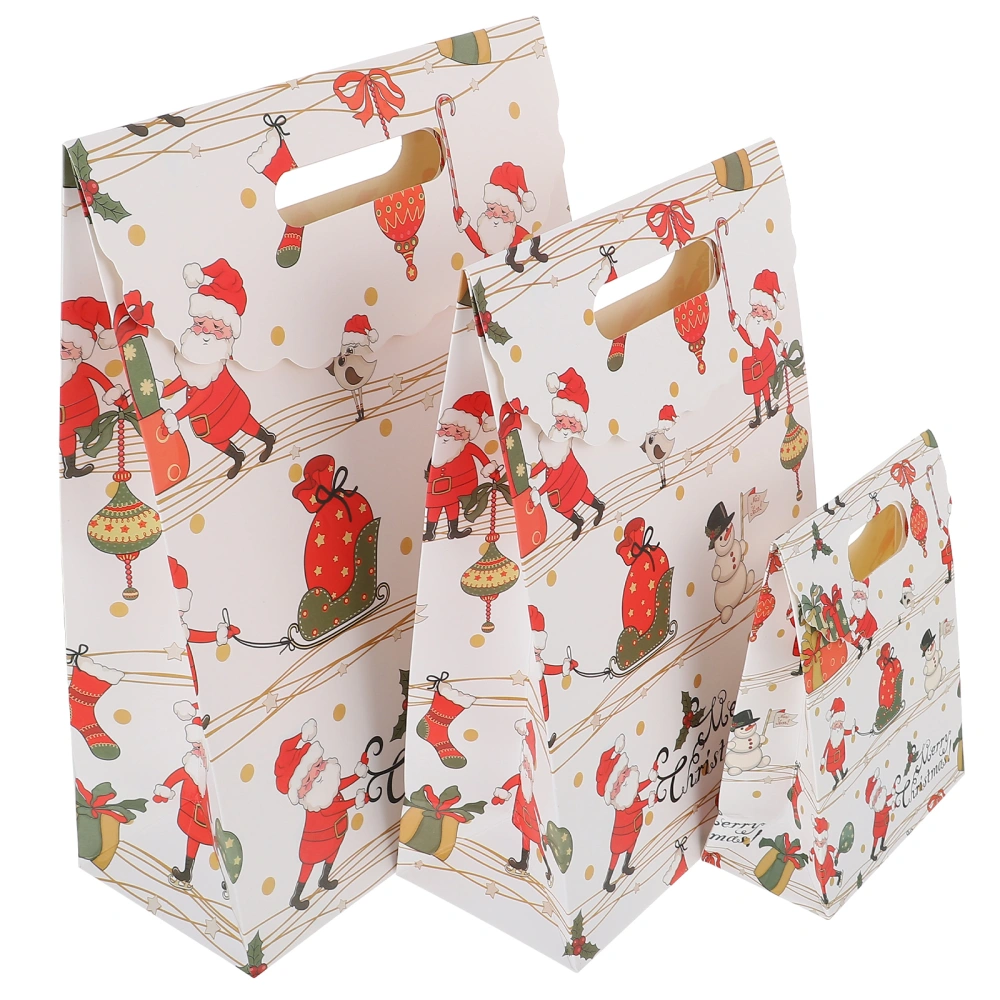 18pcs Christmas Treat Bags Cardboard Gift Bags Christmas Party Gift Bags Packing Supplies