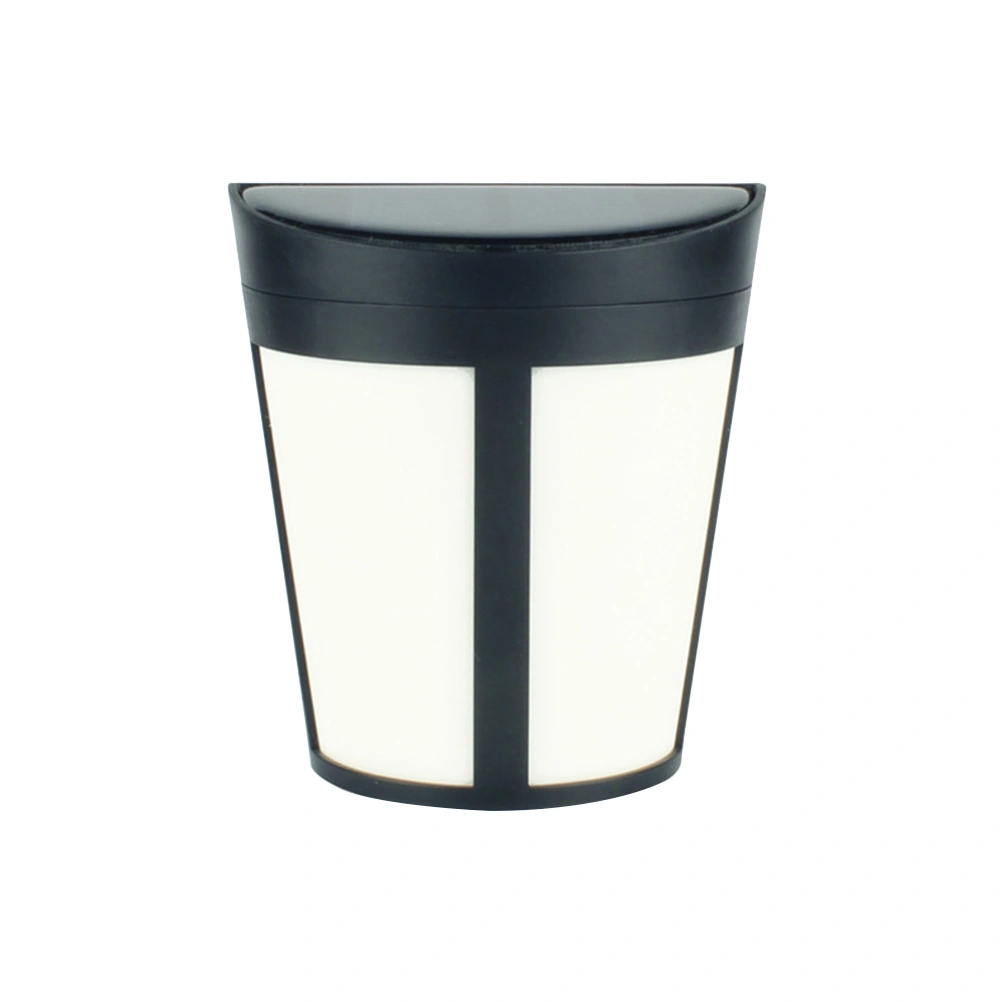 6-LED Solar Wall Lamp Outdoor Waterproof Wall Light Decorative Landscape Light for Yard Garden Fence (White+Black)