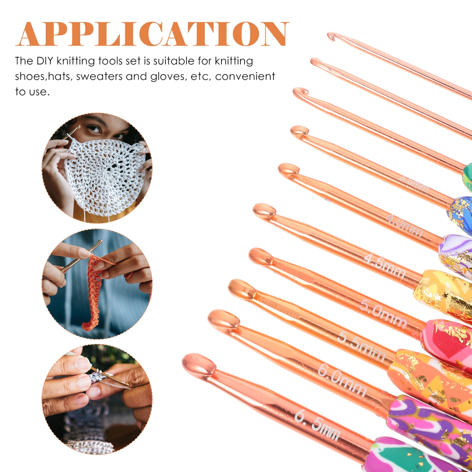10Pcs DIY Crochet Hooks Yarn Braiding Tool Yarn Knitting Crochet Hook Handcraft Crochet Hook