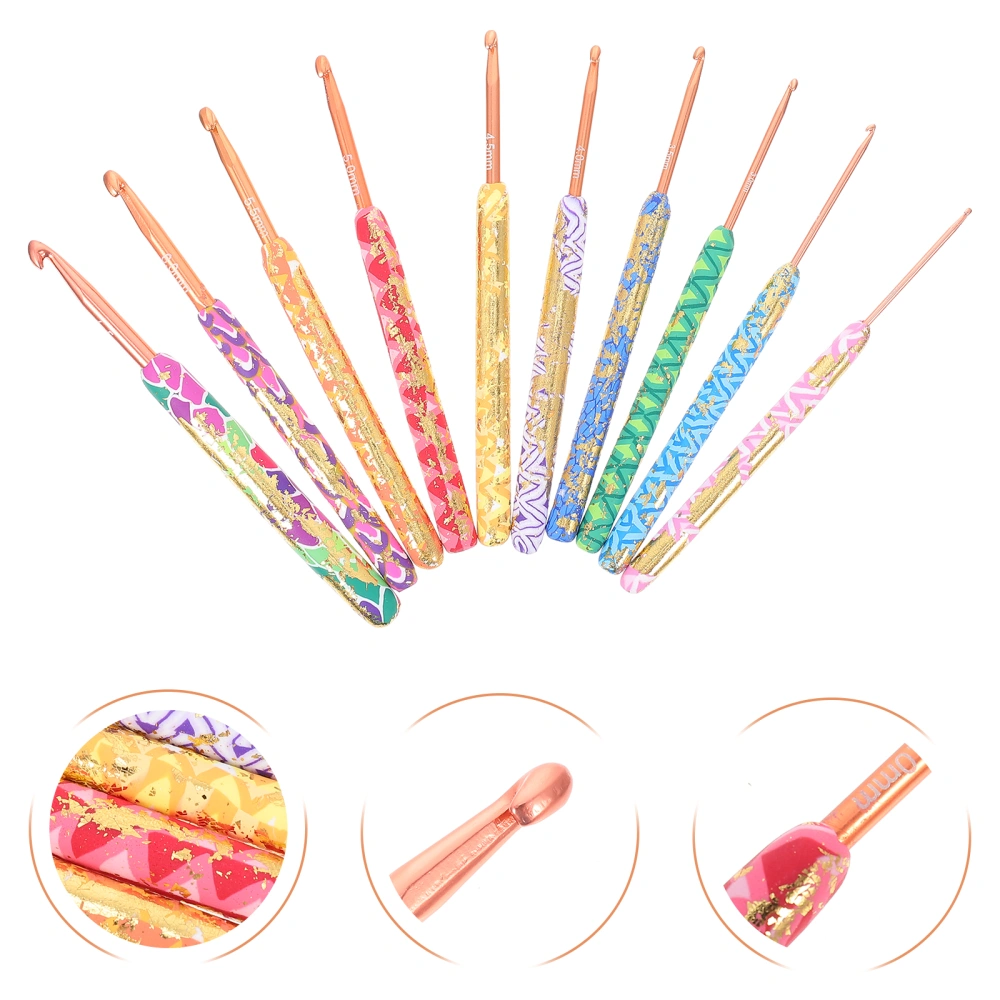 10Pcs DIY Crochet Hooks Yarn Braiding Tool Yarn Knitting Crochet Hook Handcraft Crochet Hook