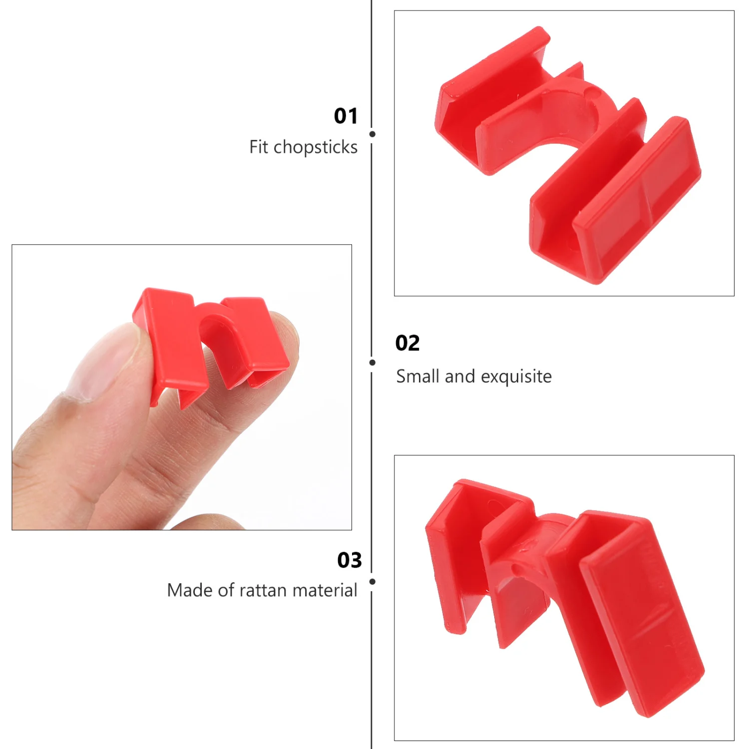 5Pcs Plastic Chopstick Clips Chopsticks Aid Training Covers Chopstick Holders