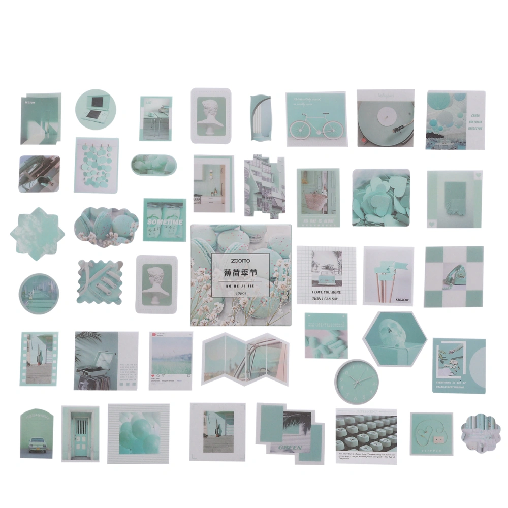 2 Boxes Decorative Stickers Pretty Scrapbook Decals Creative DIY Scrapbook Patch