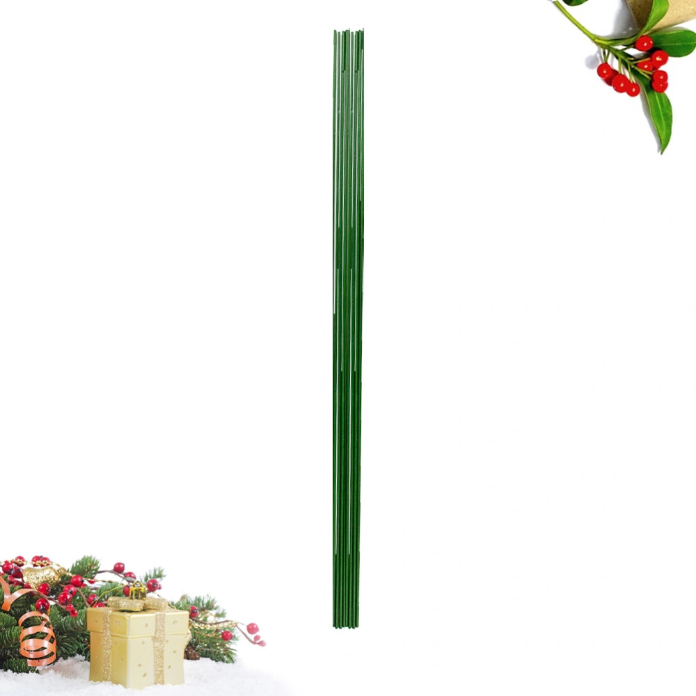 100PCS 30cm Handmade Artificial Flower Stem Plastic Floral Wire Arrangement Supplies for DIY Craft