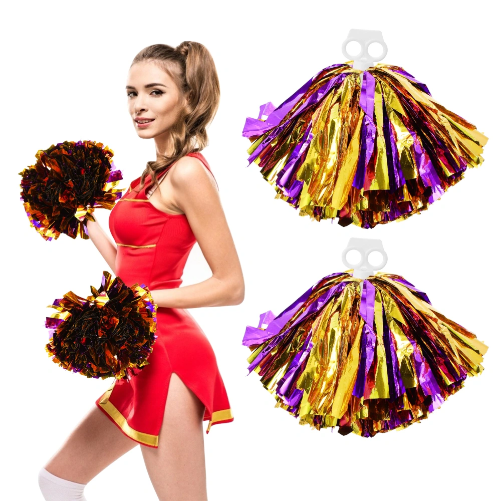 2pcs Cheerleader Pompoms Flower Balls Dance Party Fancy Dress Sports Pompoms