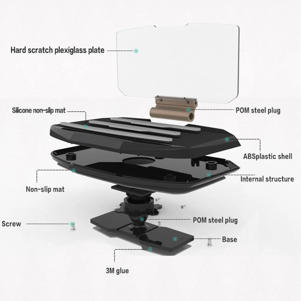 Head-up Display GPS Navigation Phone Holder HUD Reflection Projector Phone Bracket