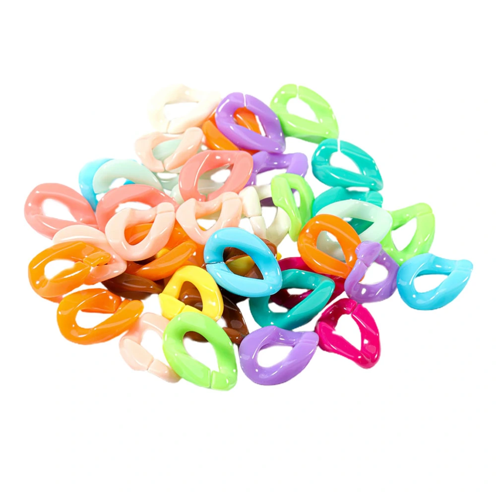 100pcs Plastic Clip Hooks Chain Links for DIY Craft Chain Strap Jewelry Making