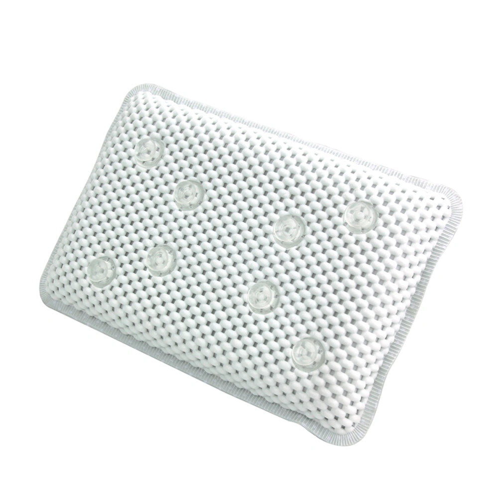 PVC Bathtub Pillow Hollow-out Bathtub Pad with Non-slip Suction Cups Comfort Head Neck Support Quick Drying Anti-bacteria