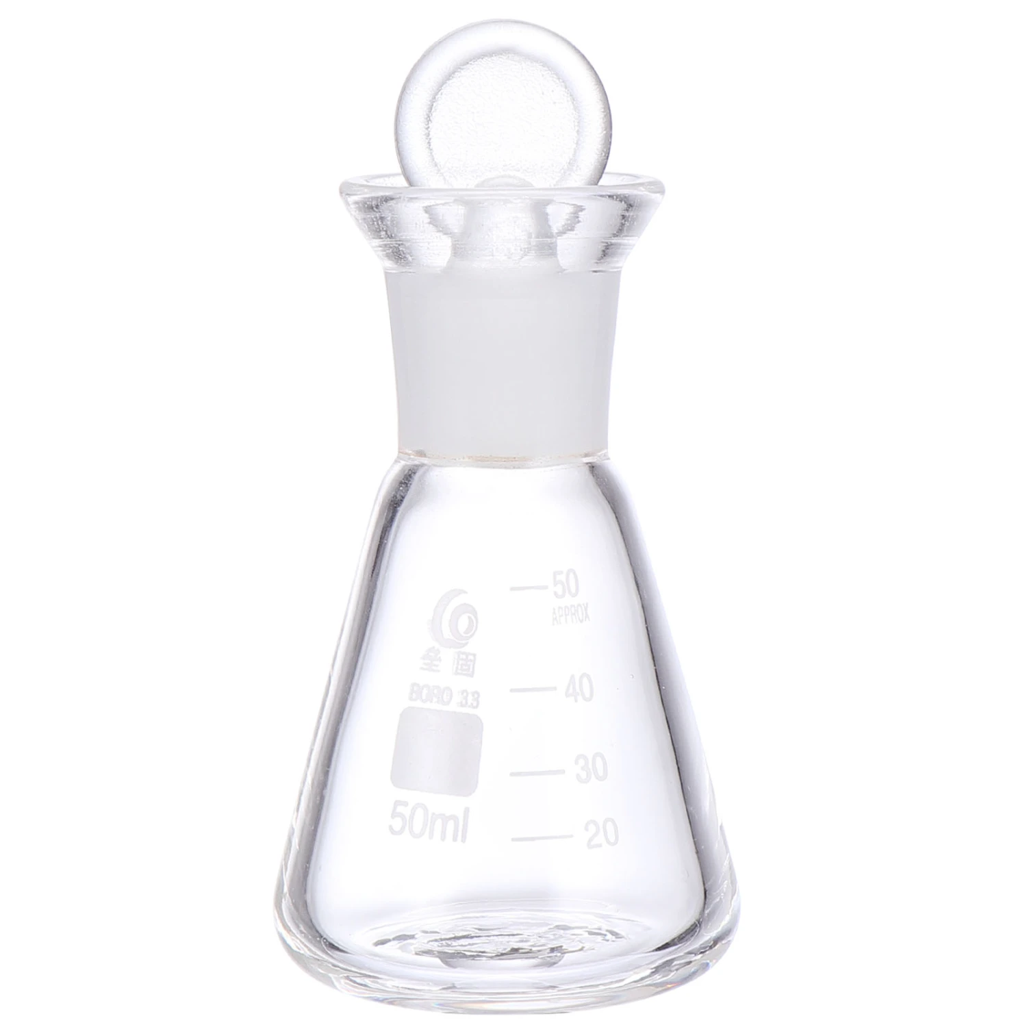 1pc Professional Glass Flask Conical Flask School Supply Experiment Accessory
