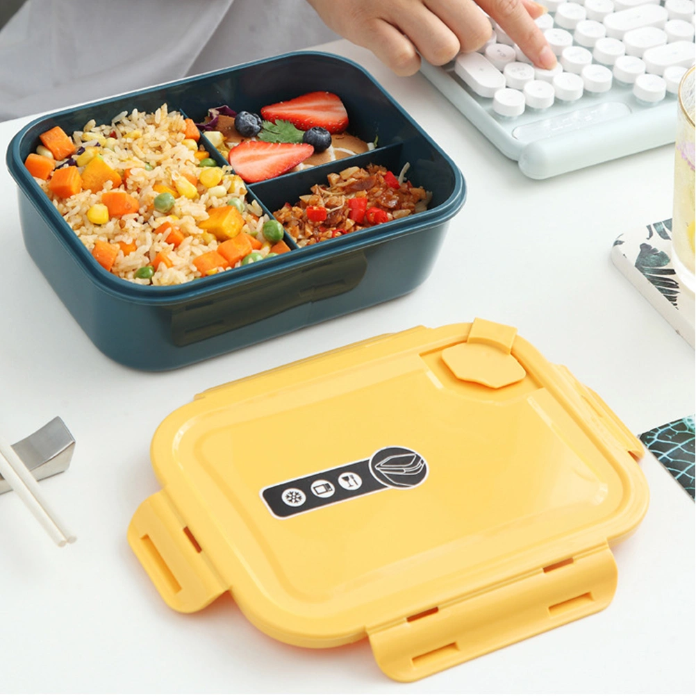 2pcs Portable Lunch Boxes Office Worker Student Microwave Oven Heating Bento Box
