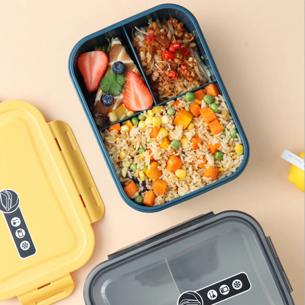 2pcs Portable Lunch Boxes Office Worker Student Microwave Oven Heating Bento Box