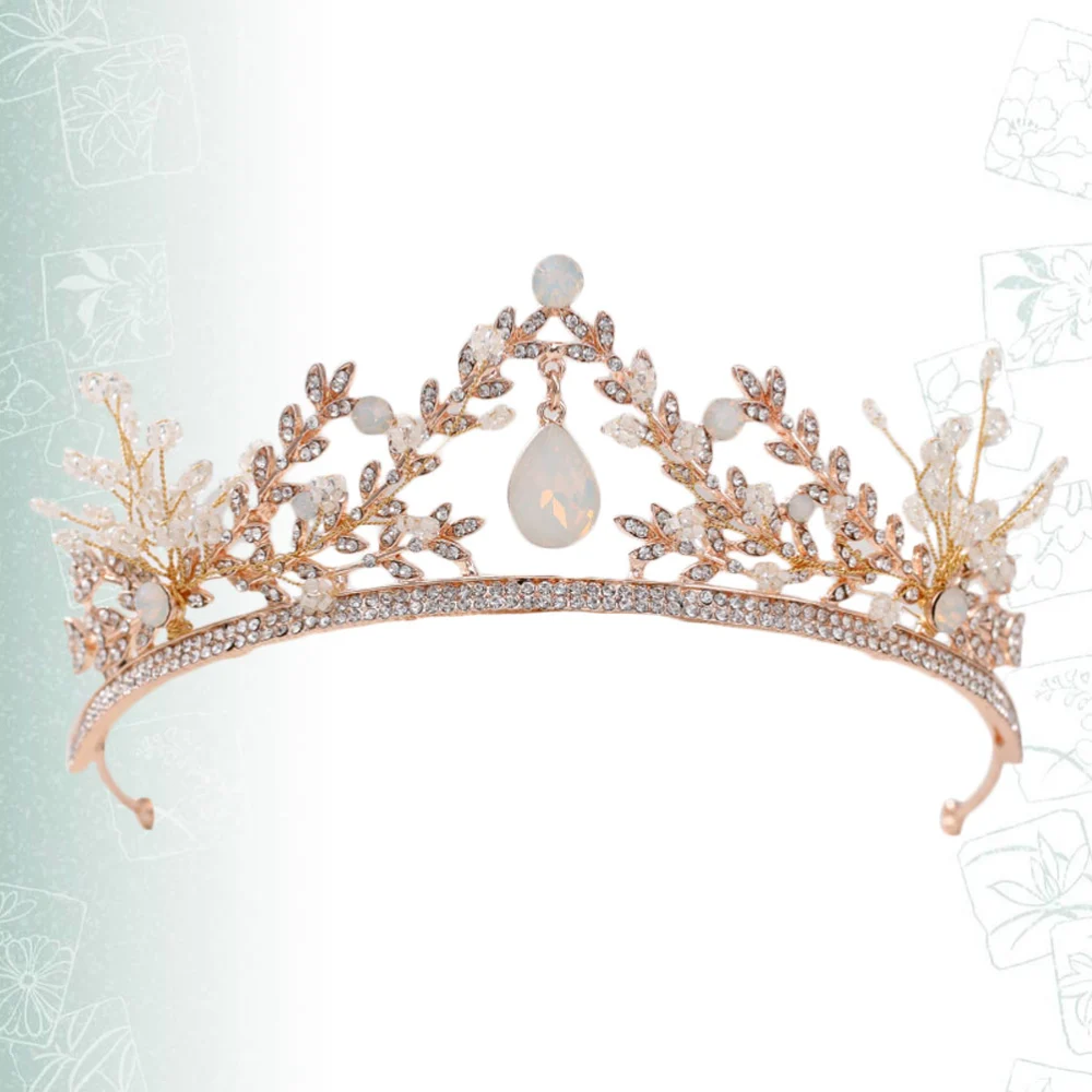 Delicate Crystal Crown Fashion Headdress Women Hair Elegant Tiara Bride Decorative Crown for Wedding Party Show Photo (HG468)