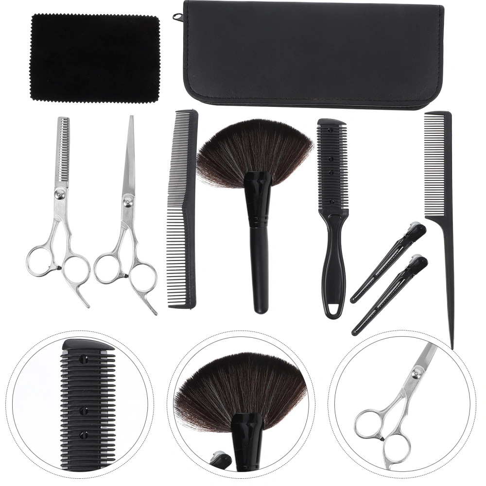 10Pcs Barber Salon Hair Cutting Tool Set Professional Hairdressing Barber Tools