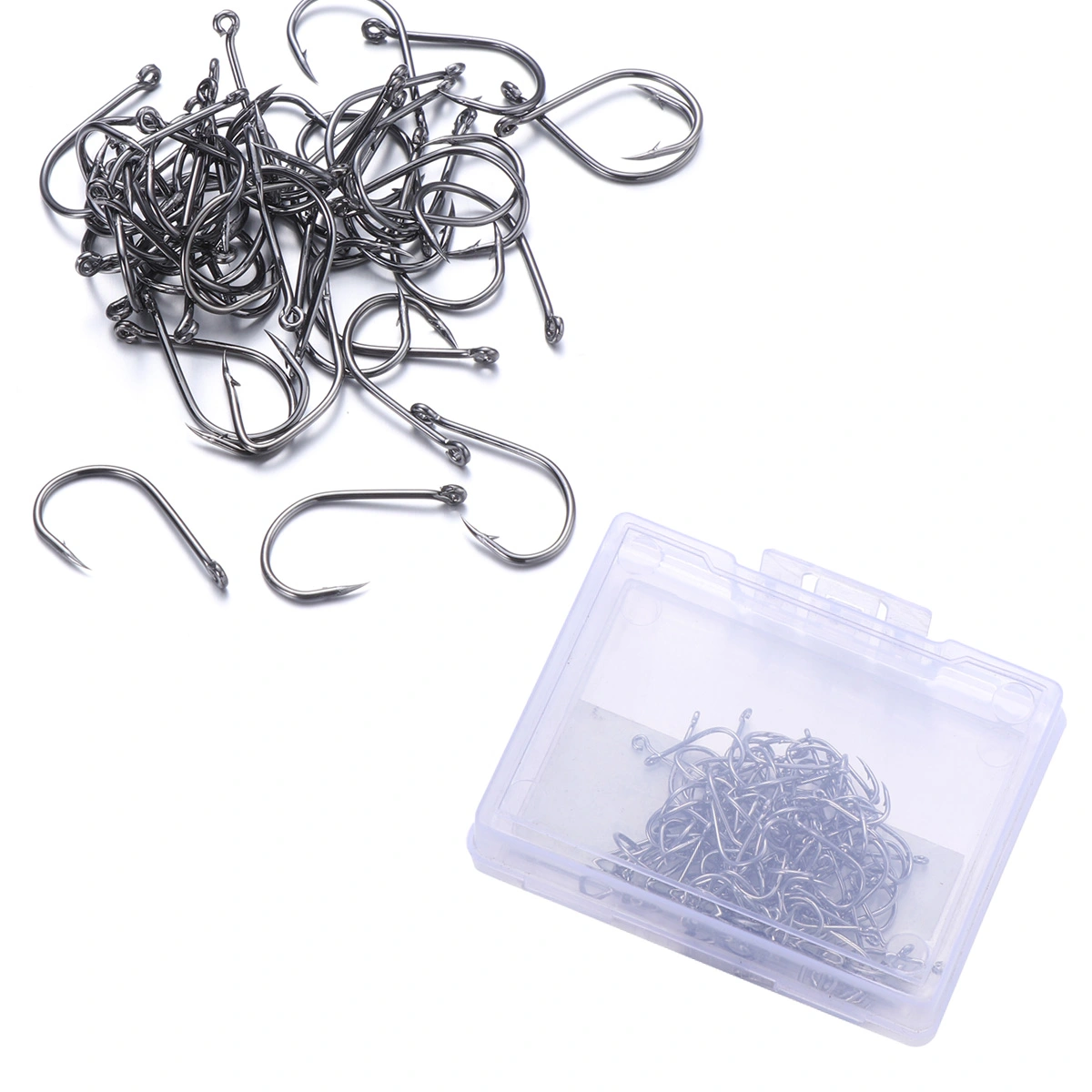 100 PCS Fishing Hooks High Carbon Steel Perforated Fishing Hooks Fly Fishing Hooks Fishing Tackle Set for Salt Water Fresh Water Lakes Rivers Streams (#9)