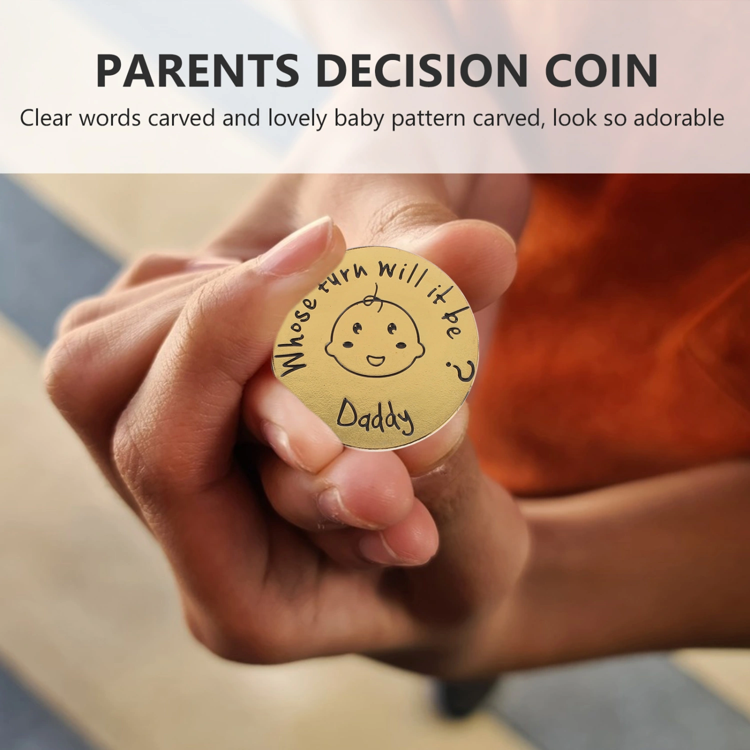 2pcs New Parents Coin Funny Decision Coin Mommy Daddy Turn Coin Birthday Present