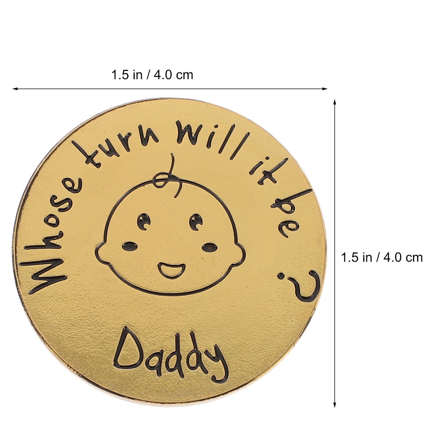 2pcs New Parents Coin Funny Decision Coin Mommy Daddy Turn Coin Birthday Present