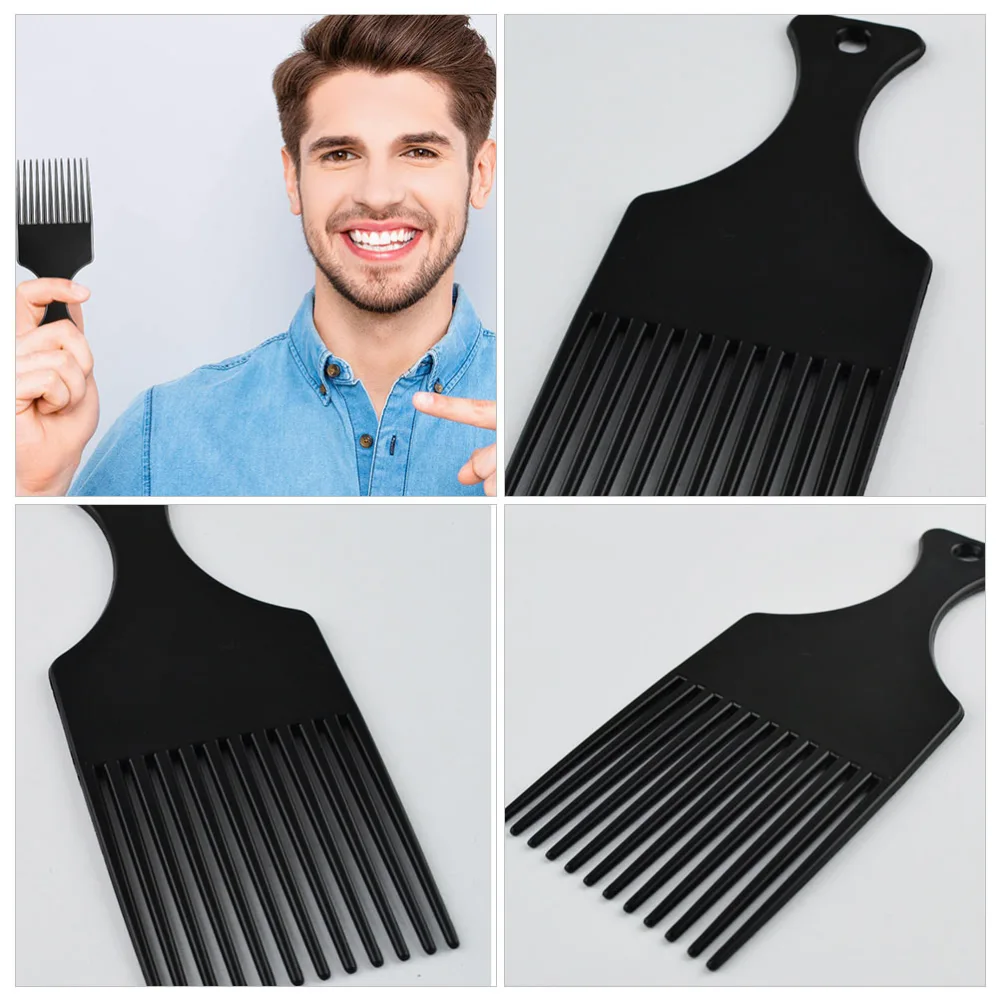 6pcs Large Hair Combs Wide Tooth Comb Hair Detangling Comb Oil Head Comb (Black)