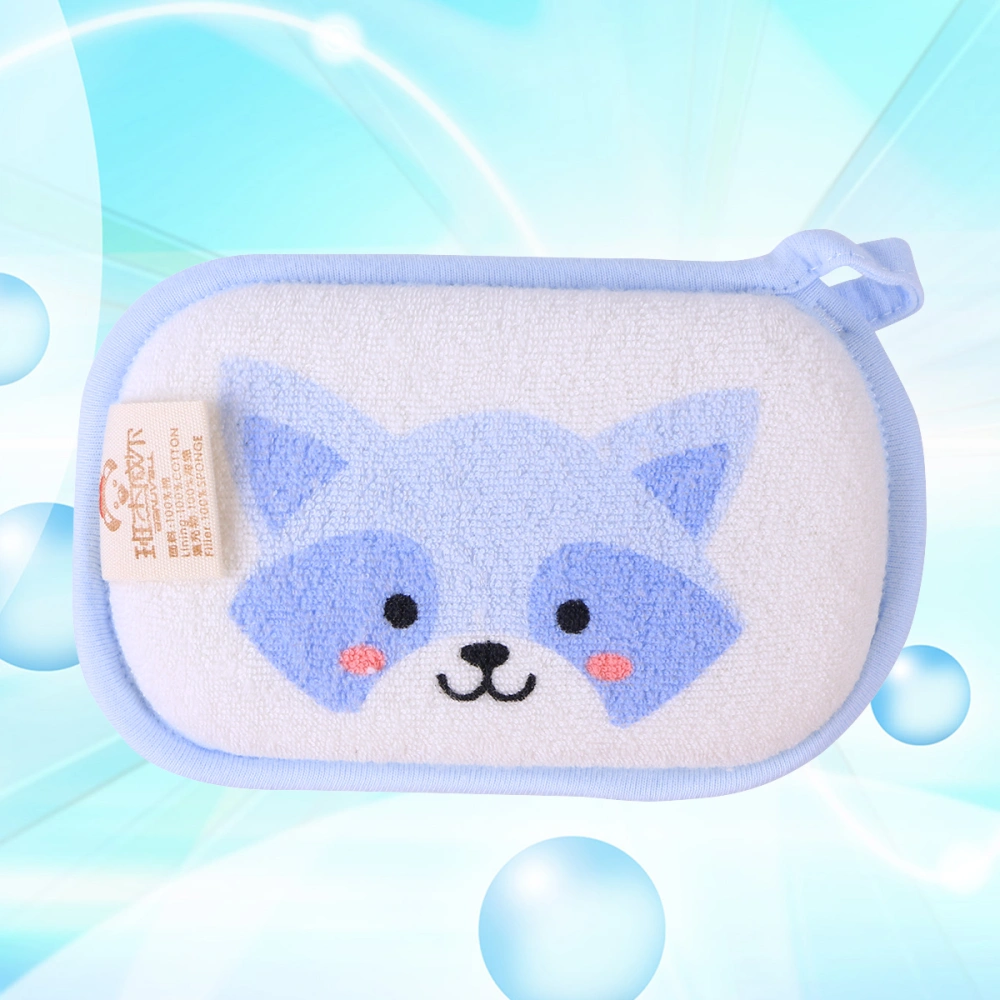 Baby Bath Sponge Natural Cotton Brush Rub Shower Sponge (Cartoon Coati)