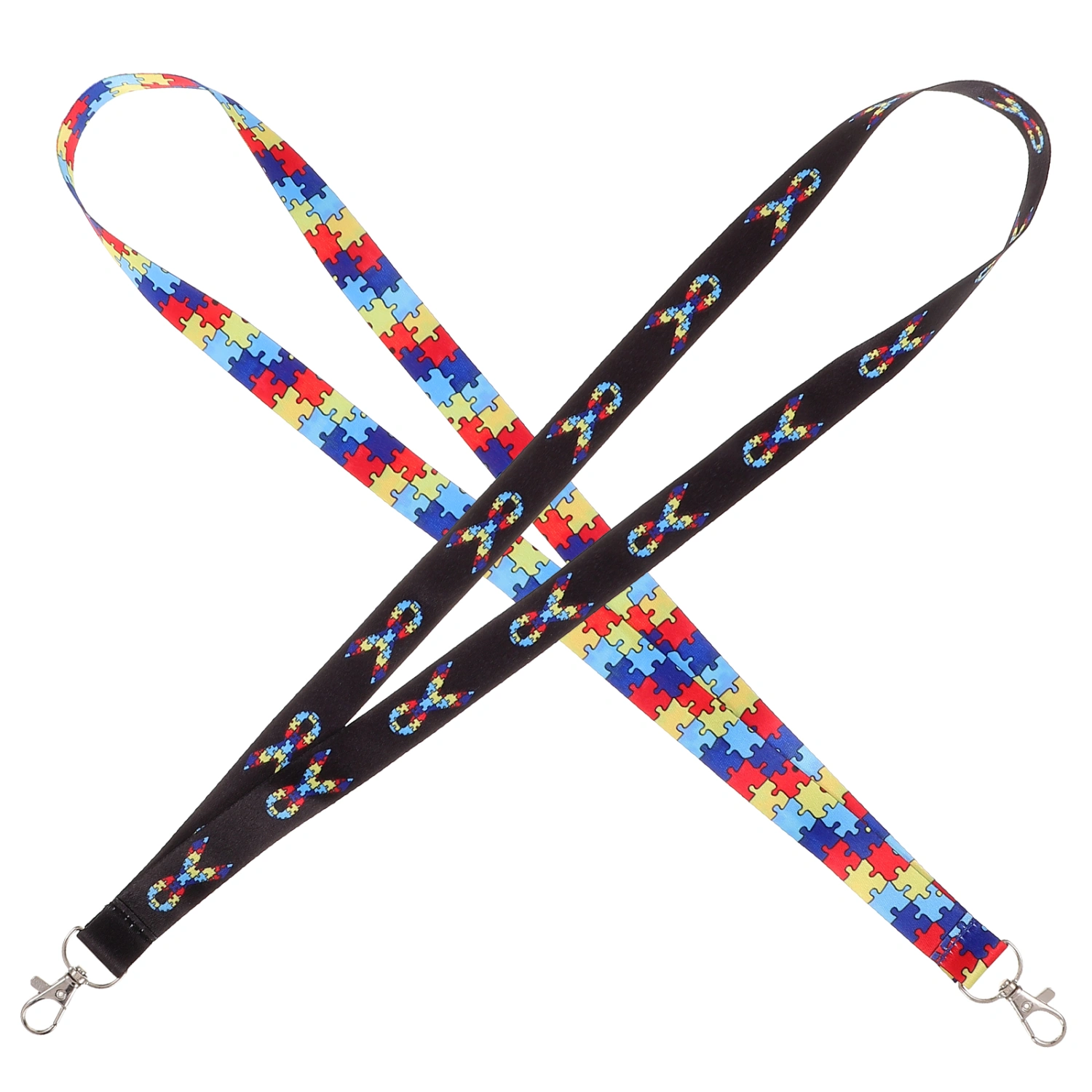 2pcs ID Badge Lanyards Badge Neck Lanyards Multi-use Hanging Ropes ID Badge Neck Lanyards