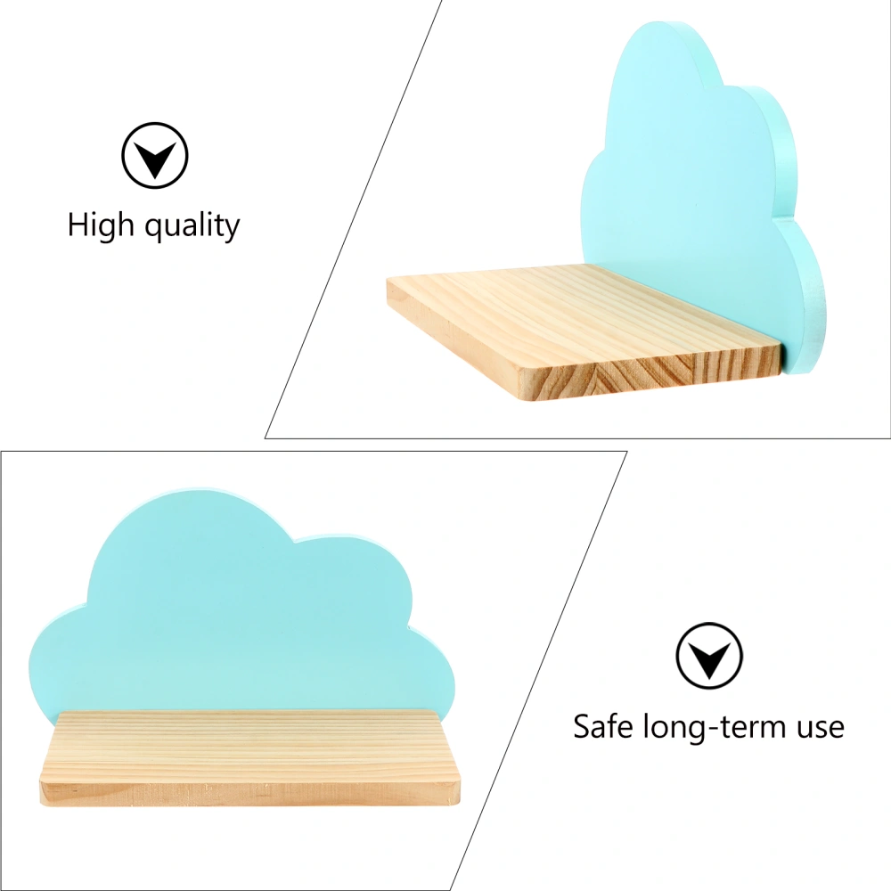 Cloud Shaped Wall Shelf Chic Wooden Wall Stand Fashionable Wood Wall Rack