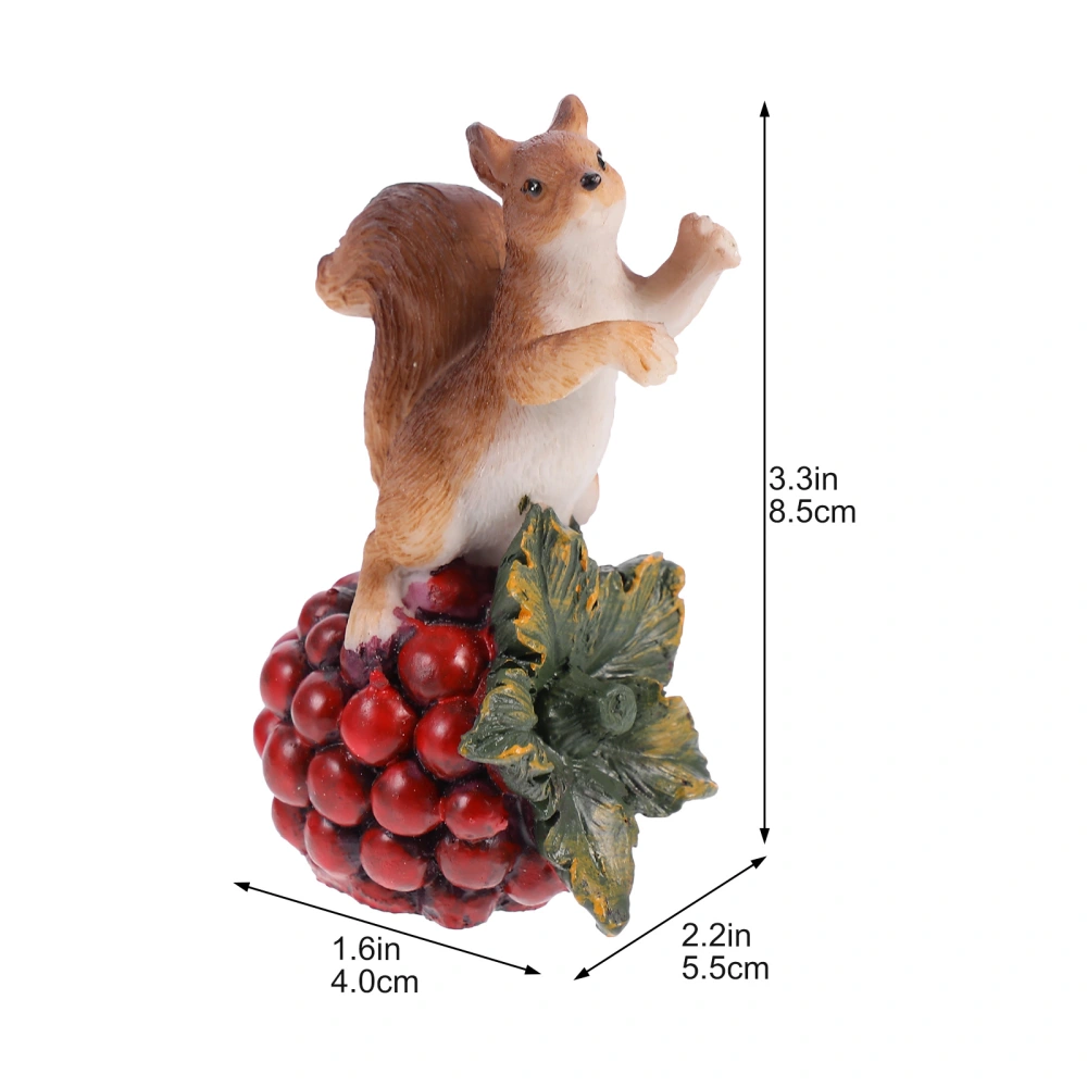 1Pc Resin Squirrel Statue Home Room Decoration Realistic Squirrel Figurine