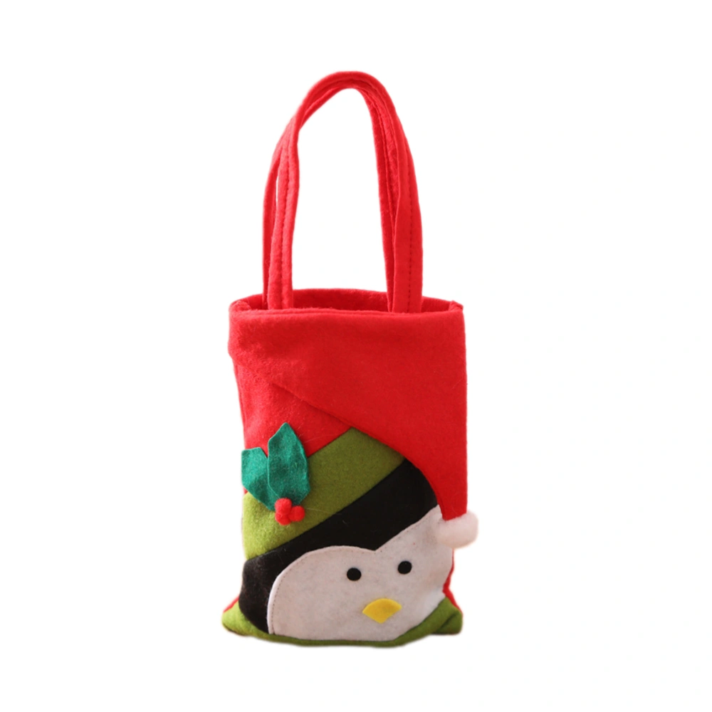 Kids Candy Bags Portable Christmas Handbag Gift Bag with Handle Christmas Party Favor (Penguin)