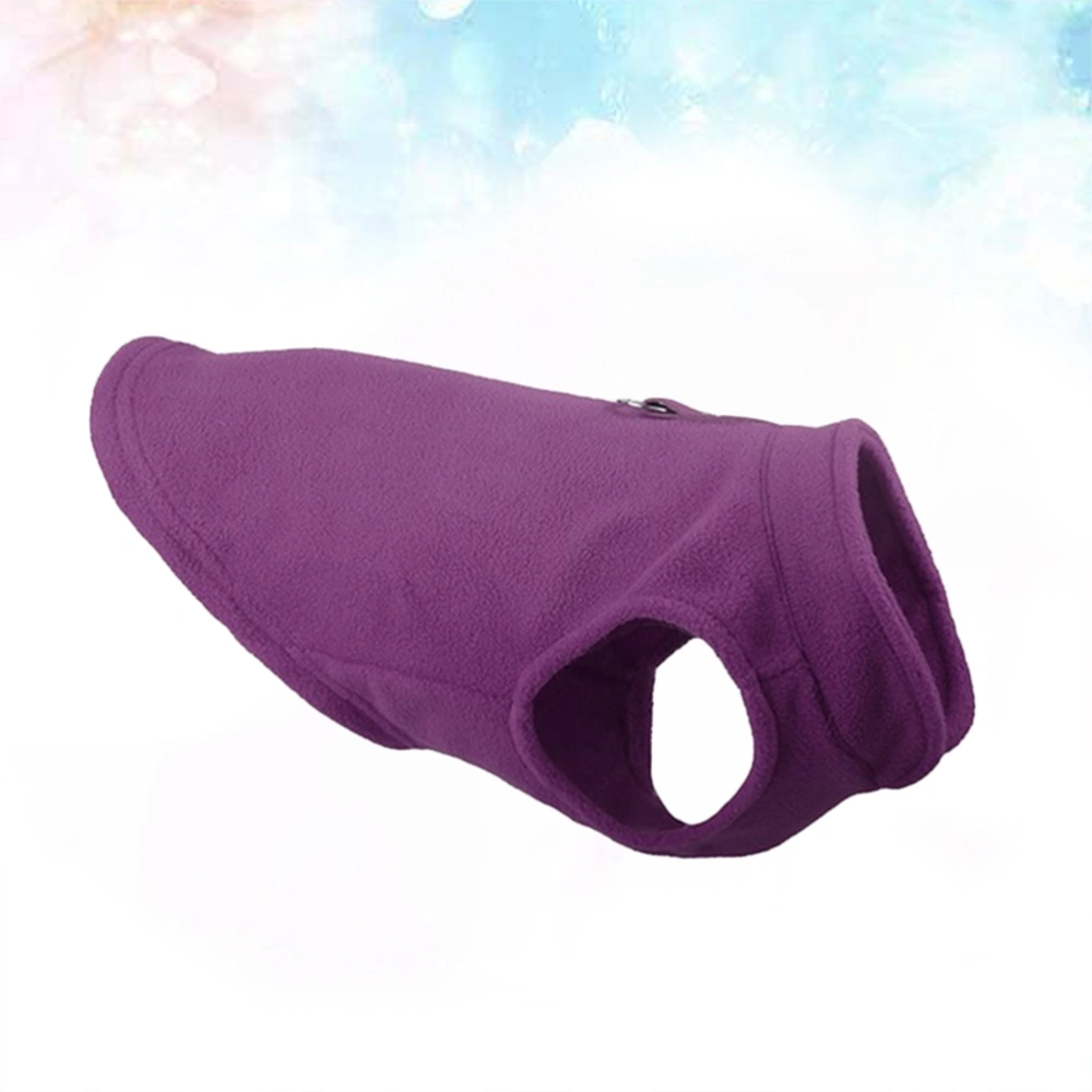 1Pcs Comfortable Adorable Pet Autumn Winter Clothes Warm Polar Fleece Dog Outfits Party Costumes Pet Supplies Size XL(Purple)