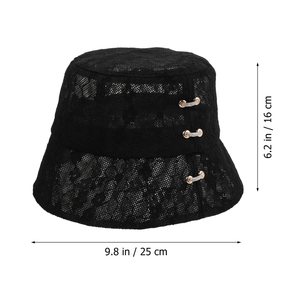 1pc Stylish Lace Breathable Fisherman Hat Creative Summer Thin Bucket Hat