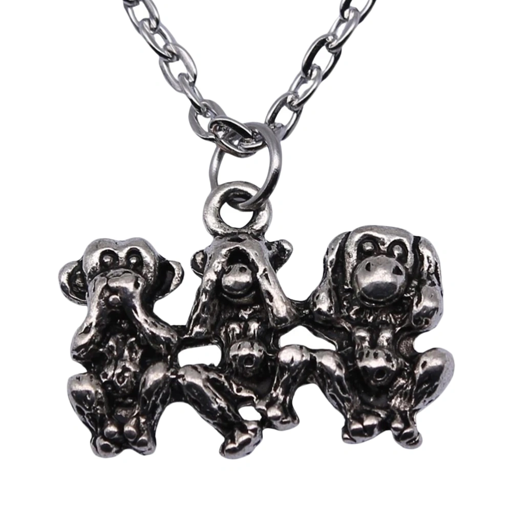 Animal Monkey Pendant Necklace Inspirational Necklace Jewelry Fashion Accessory