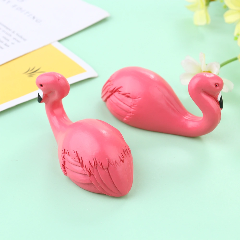 2pcs Cartoon Pink Flamingo Seamless Sticky Hooks Wall-mounted Coat and Hat Hook for Home Office